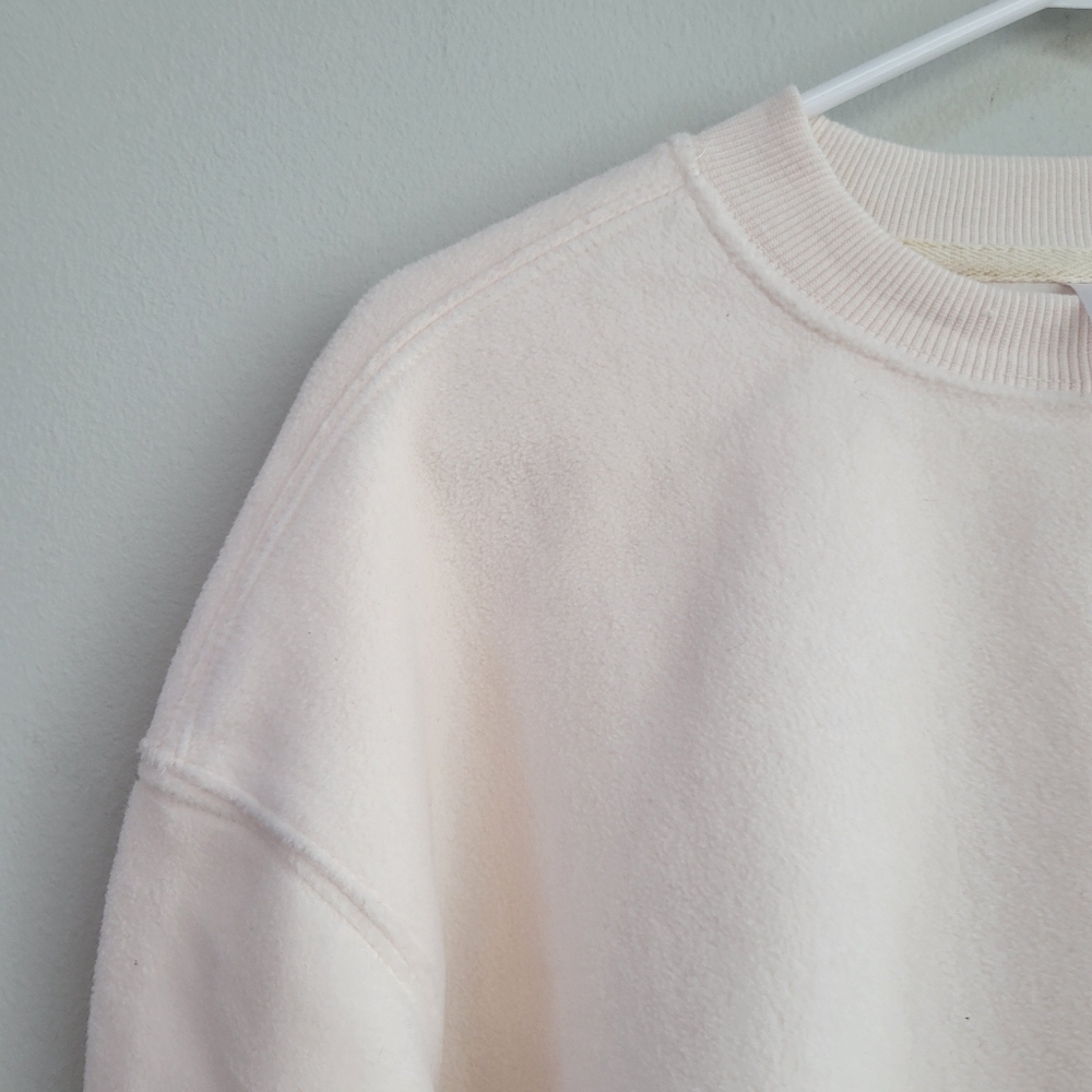 Fabletics Rayne Polar Fleece Ivory Sweater Women's Size L Athleisure Gym Casual - Picture 5 of 7